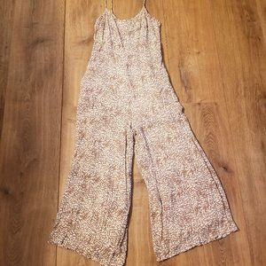 Roan + Ryan brown and white jumpsuit size XS